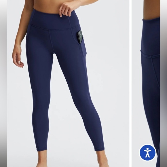 Fabletics Oasis PureLuxe High-Waisted 7/8 Legging Color Abyss - Picture 6 of 8